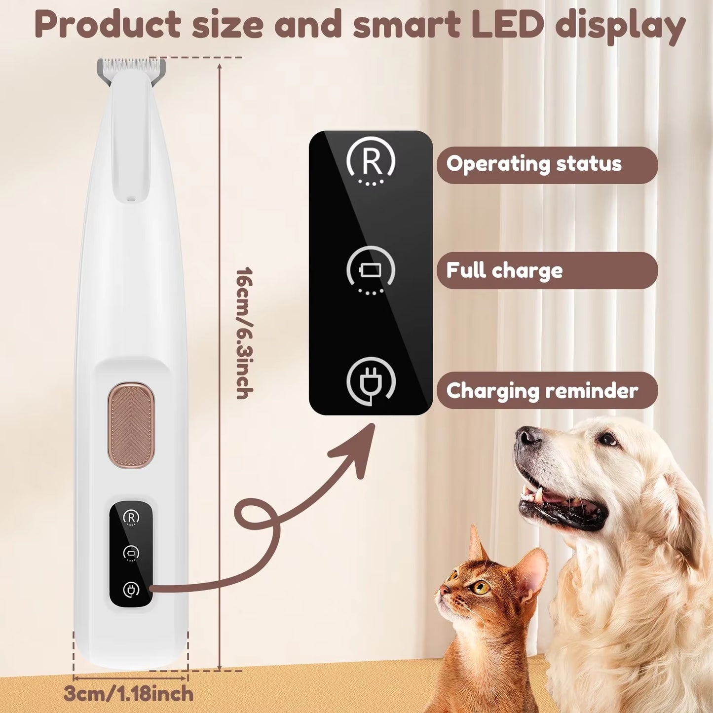 PawGlow™: Pro Precision Trimmer with LED Guide