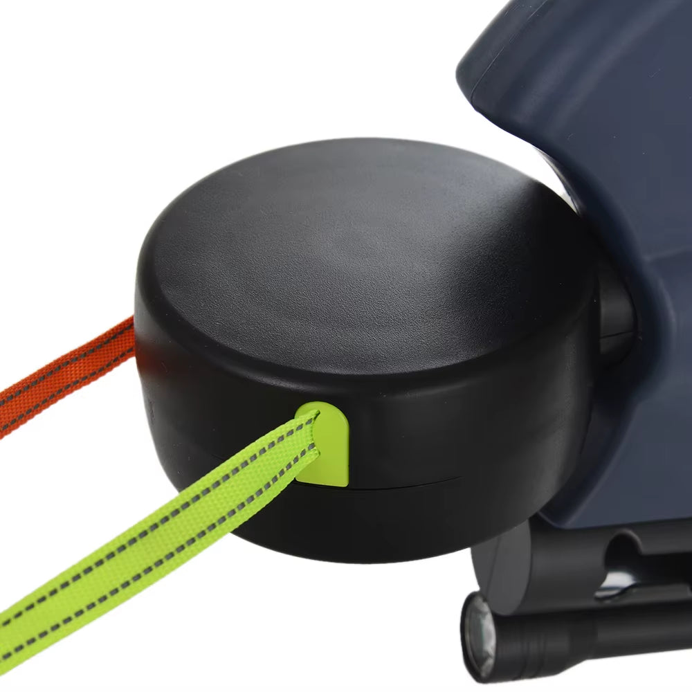 360° No-Tangle Double Retractable Dog Leash - 2-in-1 Reflective Walking Lead for Two Small Dogs, Heavy Duty 3M Pet Leash with LED Flashligh