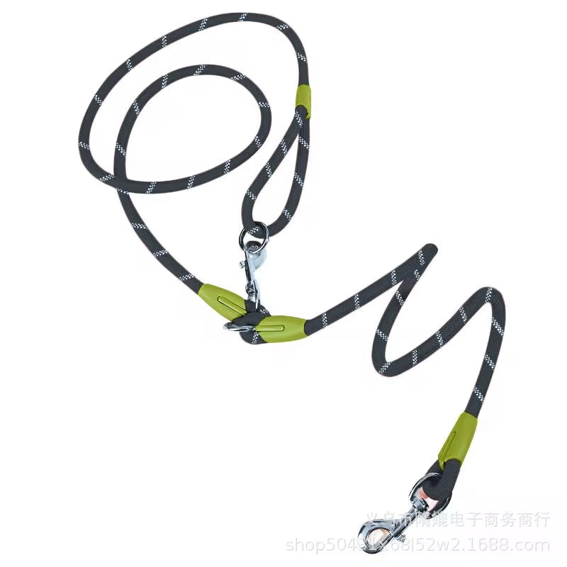 Reflective Nylon Leashes Dogs Chain Traction Rope Leads for Running Dog Walking Free Hands Rope Chain for Small Large Dogs