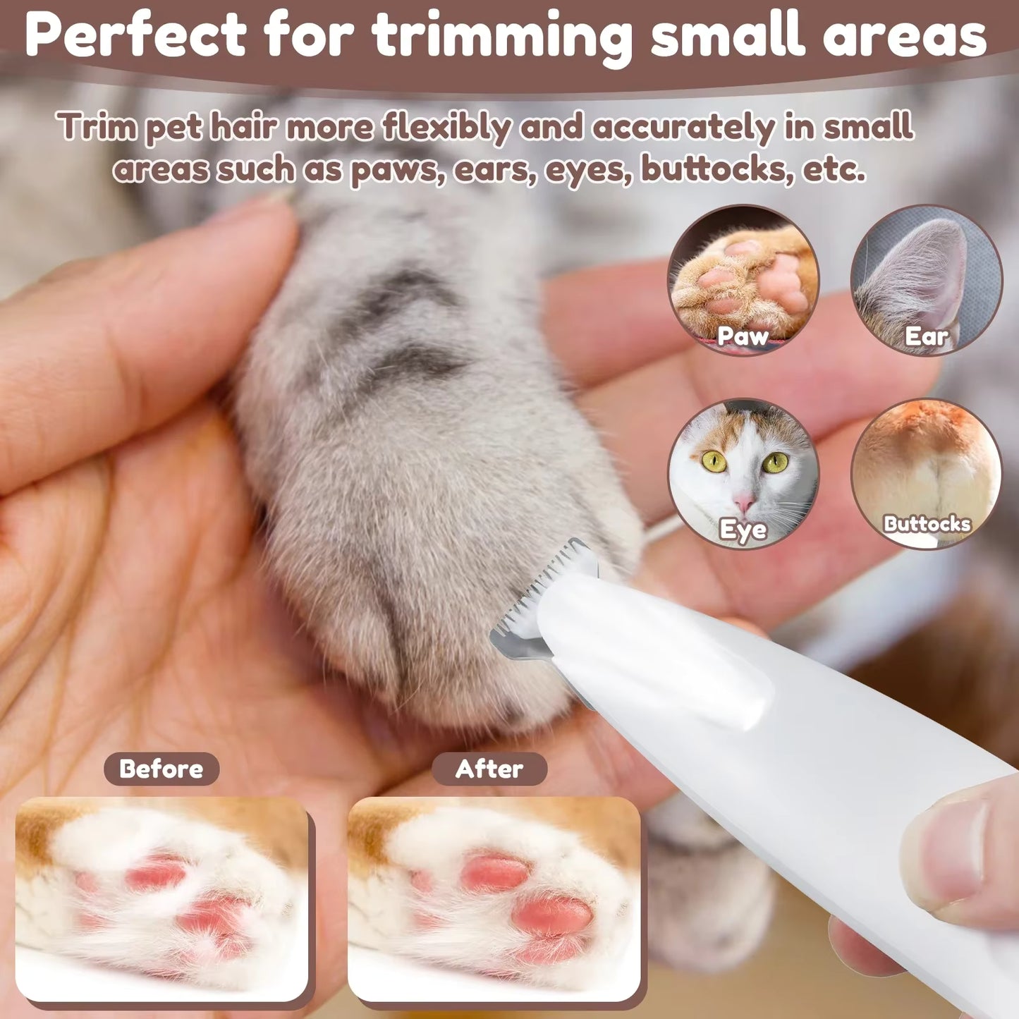 PawGlow™: Pro Precision Trimmer with LED Guide