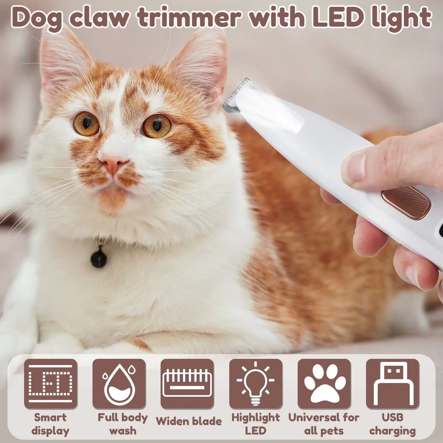 PawGlow™: Pro Precision Trimmer with LED Guide